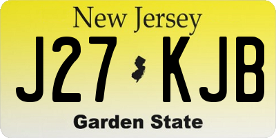NJ license plate J27KJB