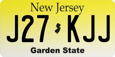 NJ license plate J27KJJ
