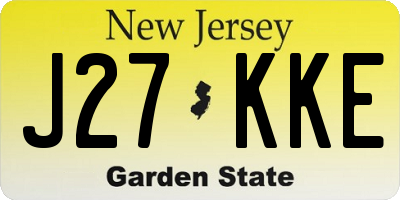 NJ license plate J27KKE