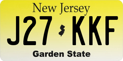 NJ license plate J27KKF