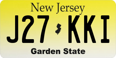 NJ license plate J27KKI