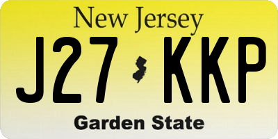 NJ license plate J27KKP