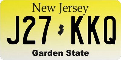NJ license plate J27KKQ