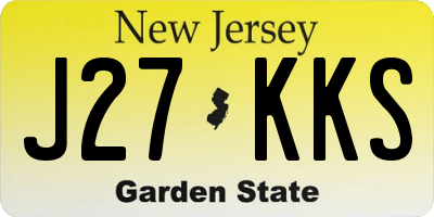 NJ license plate J27KKS