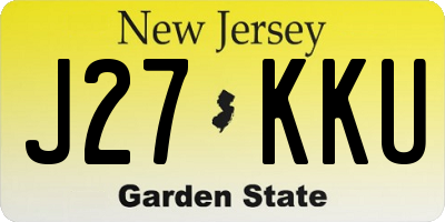 NJ license plate J27KKU