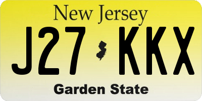 NJ license plate J27KKX