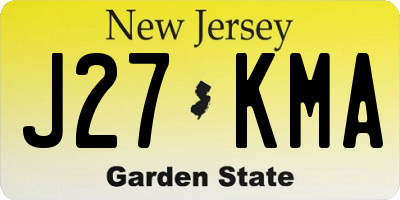 NJ license plate J27KMA