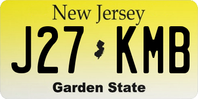 NJ license plate J27KMB