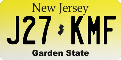 NJ license plate J27KMF