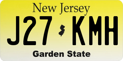 NJ license plate J27KMH