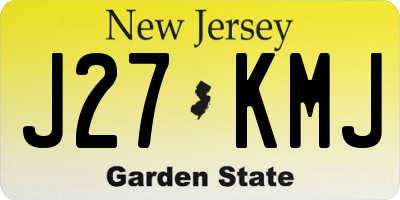 NJ license plate J27KMJ