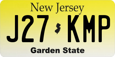 NJ license plate J27KMP