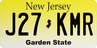 NJ license plate J27KMR