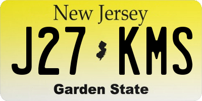 NJ license plate J27KMS