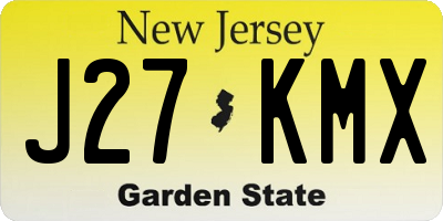 NJ license plate J27KMX