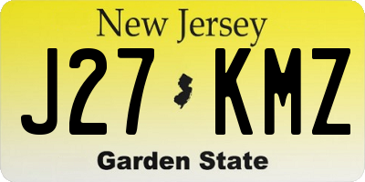 NJ license plate J27KMZ