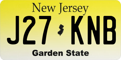 NJ license plate J27KNB