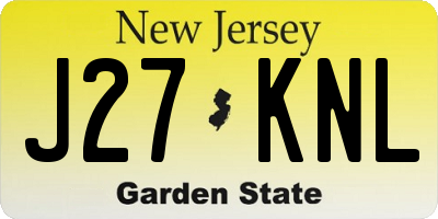 NJ license plate J27KNL