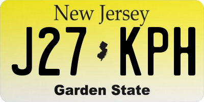 NJ license plate J27KPH