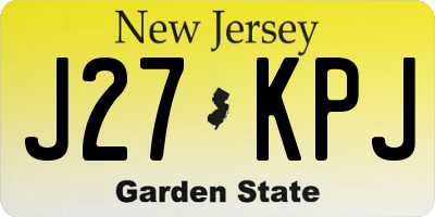 NJ license plate J27KPJ