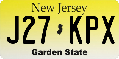 NJ license plate J27KPX