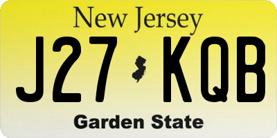 NJ license plate J27KQB