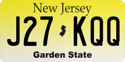 NJ license plate J27KQQ