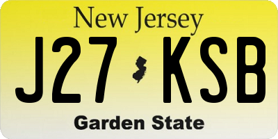 NJ license plate J27KSB
