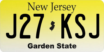NJ license plate J27KSJ