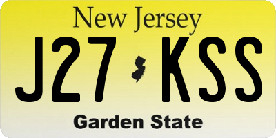 NJ license plate J27KSS