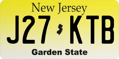 NJ license plate J27KTB