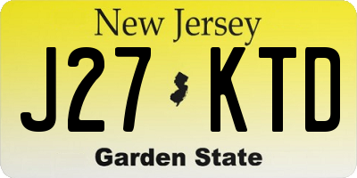 NJ license plate J27KTD