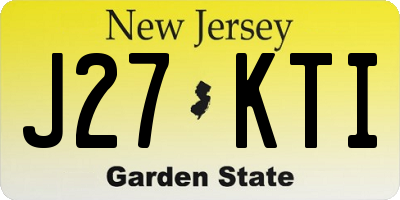 NJ license plate J27KTI
