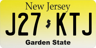 NJ license plate J27KTJ