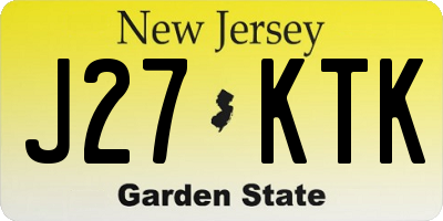 NJ license plate J27KTK