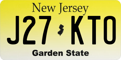 NJ license plate J27KTO
