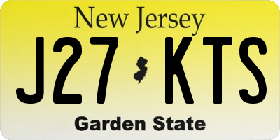NJ license plate J27KTS