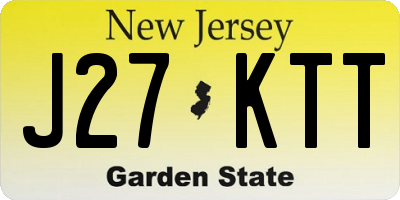NJ license plate J27KTT