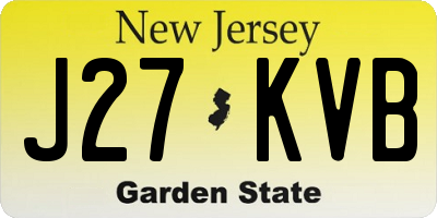 NJ license plate J27KVB