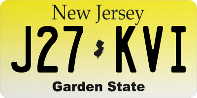 NJ license plate J27KVI