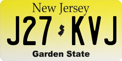 NJ license plate J27KVJ