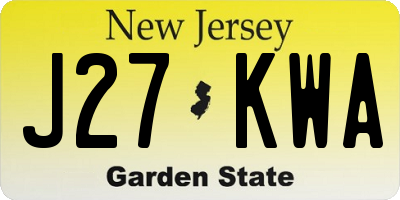 NJ license plate J27KWA