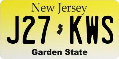 NJ license plate J27KWS