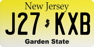NJ license plate J27KXB