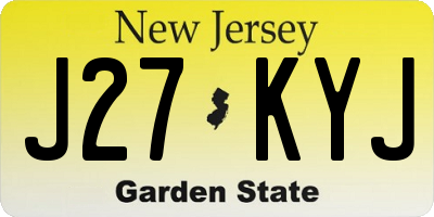 NJ license plate J27KYJ