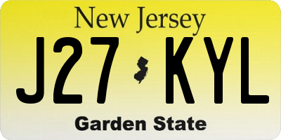 NJ license plate J27KYL