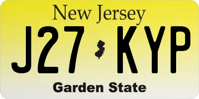 NJ license plate J27KYP