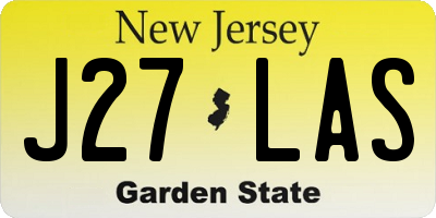 NJ license plate J27LAS
