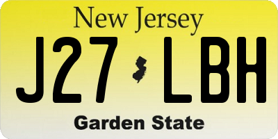 NJ license plate J27LBH