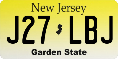 NJ license plate J27LBJ